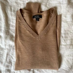 Lord & Taylor merino v-neck sweater